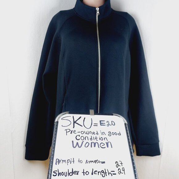 32 Degrees Women's Black Active Long Sleeve Mock Neck Performance Jacket Sz XXL - Picture 13 of 13